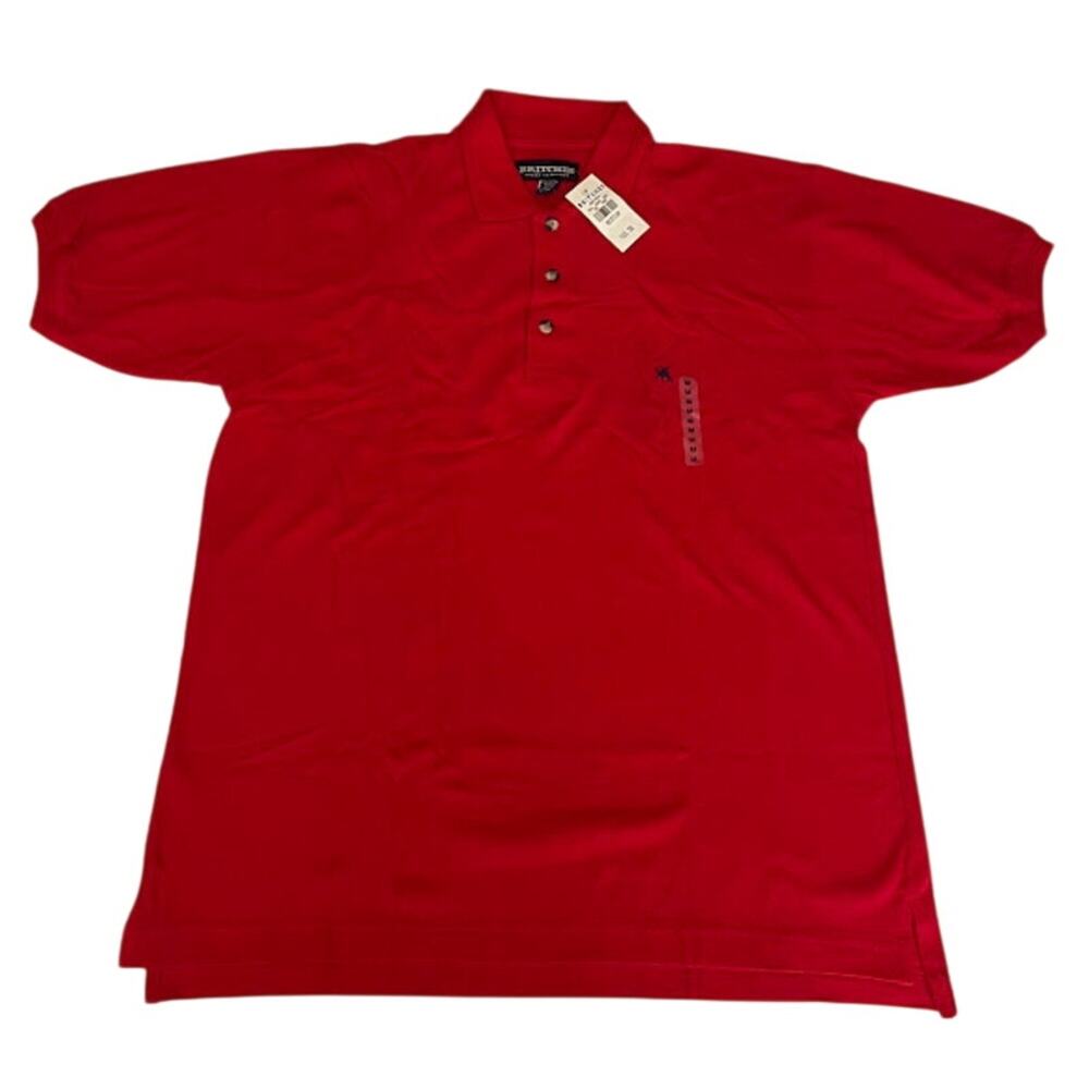 Britches Shirt Red Polo Mens Size Large